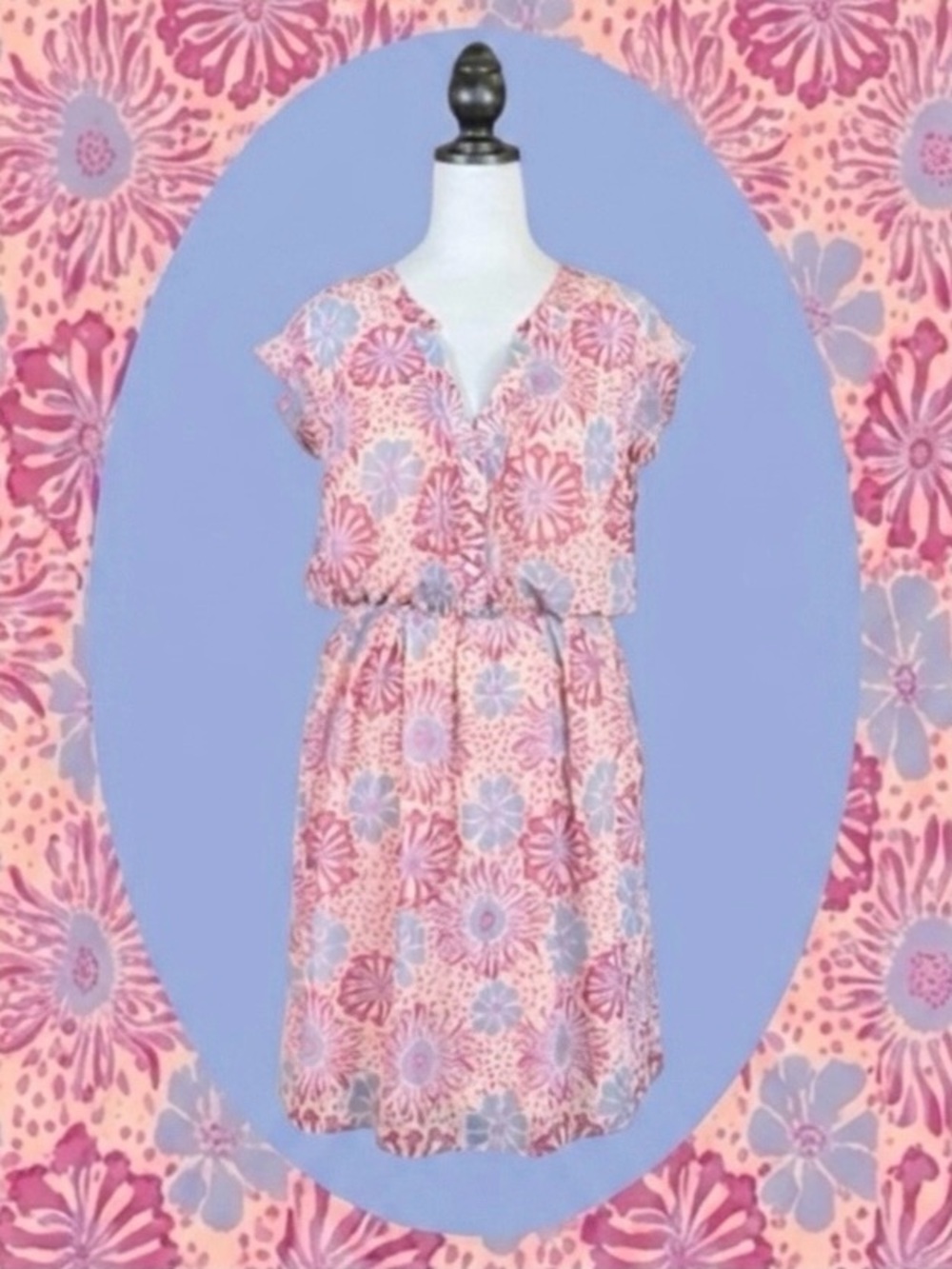 ModCloth Classic Retro Mod Boho Grandmacore Coastal Grandma Maximalist  Dress 3X